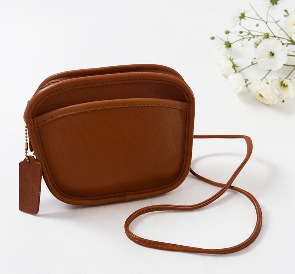 Vintage COACH Hadley 9935 British Tan Mini Crossbody Bag, Made in USA 4076/2